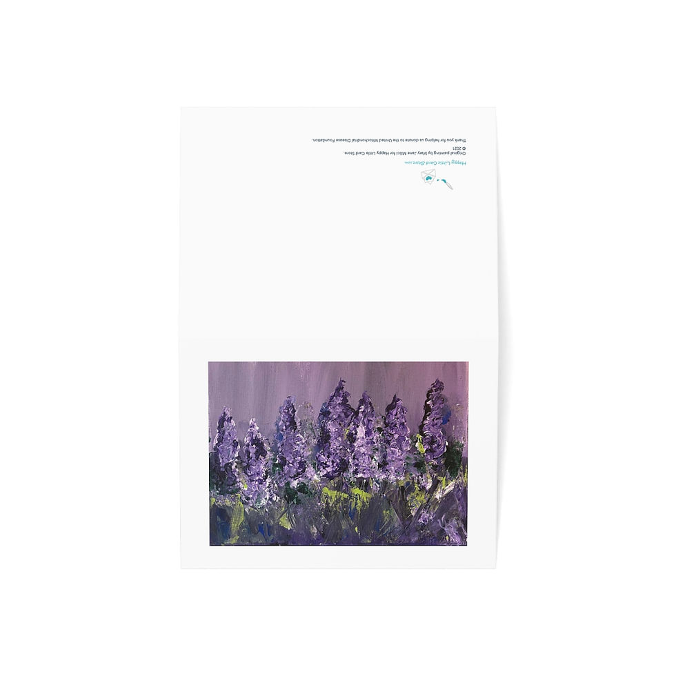 Thumbnail: field of lilacs blank greeting card laid flat