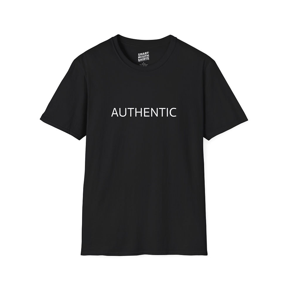 Thumbnail: Authentic T-Shirt front view in black