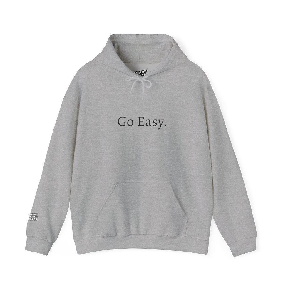 Thumbnail: Go Easy Hoodie front view shown in gray