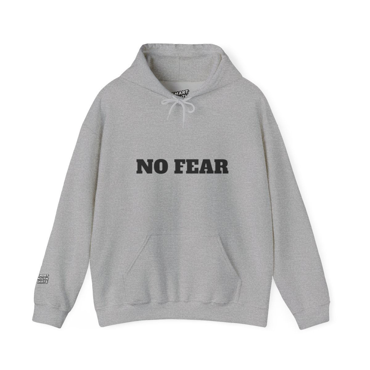 No Fear Hoodie front view shown in gray