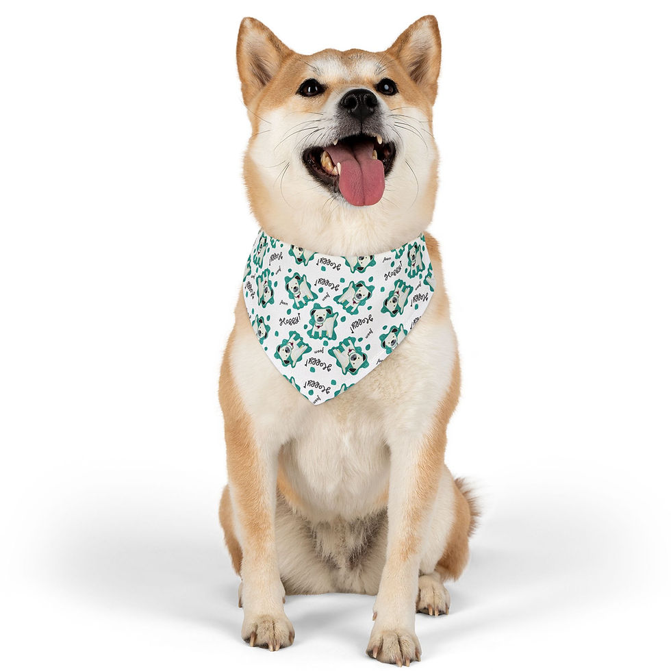 Thumbnail: Woof Happy Dog Pet Bandana Collar shown on a large Husky dog