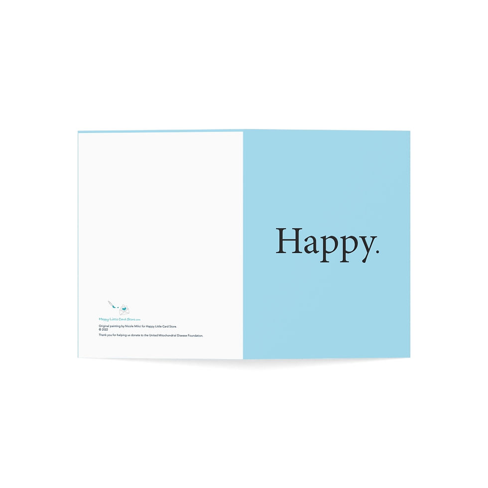 Thumbnail: Happy Everything Card Pale Blue shown laid flat