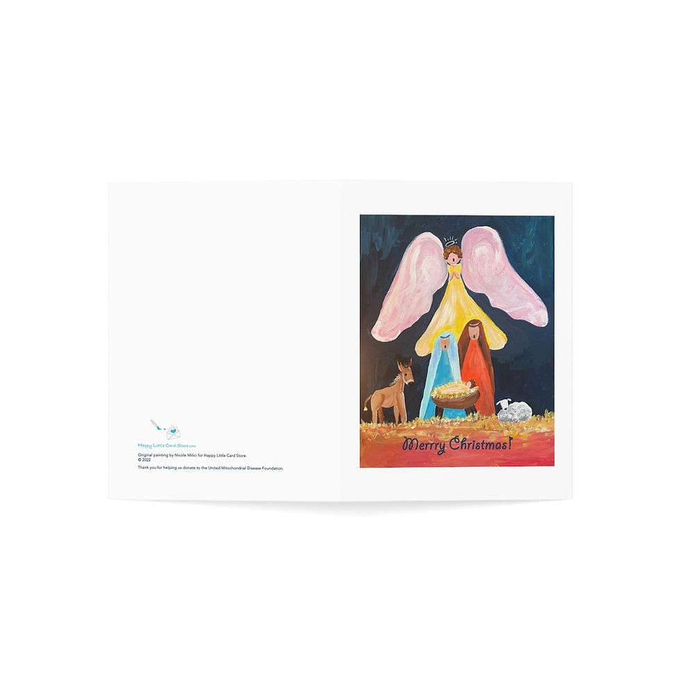 Thumbnail: Baby Jesus Nativity Christmas Card shown laid flat