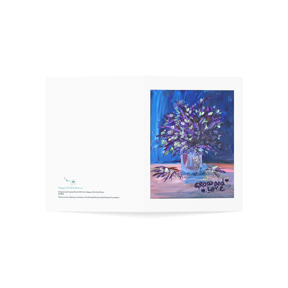 Thumbnail: Grow and Love Lavender Card shown laid flat