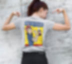 PTP Tattooed Rosie the Riveter Color T-shirt on a strong young woman