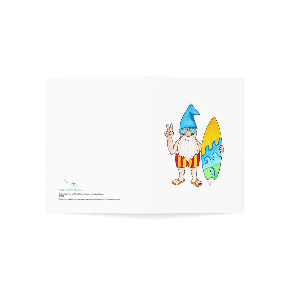 Thumbnail: Surfer Gnome Card shown laid flat