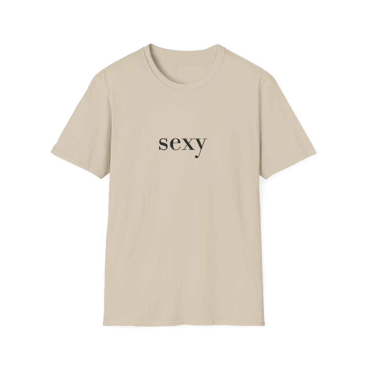 Sexy T-Shirt front view shown in Tan