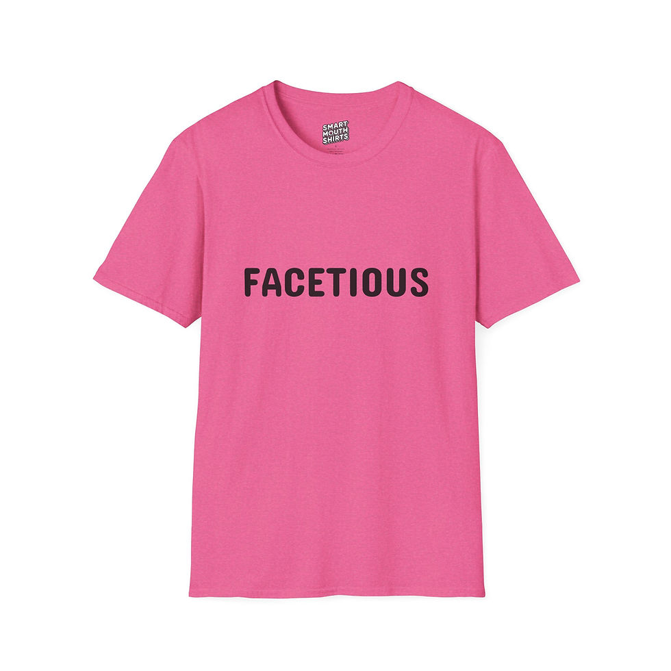 Thumbnail: Facetious T-shirt front view shown in hot pink
