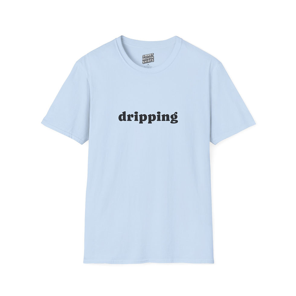 Thumbnail: Dripping T-Shirt front view shown in light blue