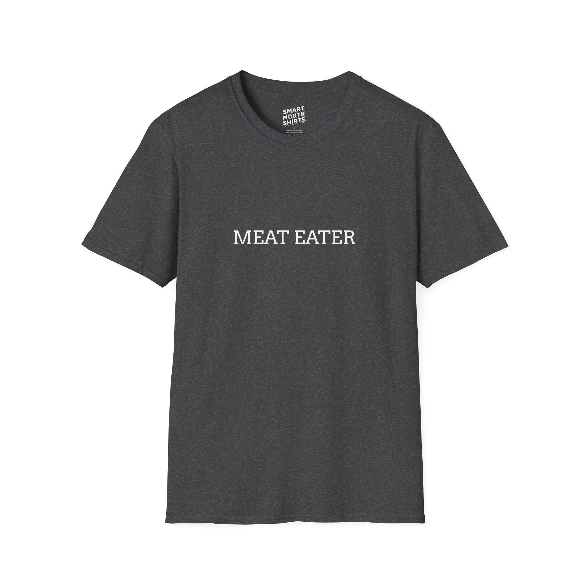 Meat Eater T-Shirt front view shown in dark grey