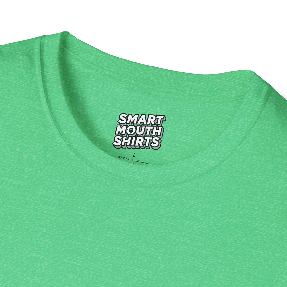 Thumbnail: Festive AF Holiday T-Shirt close up view of the smart mouth shirts logo