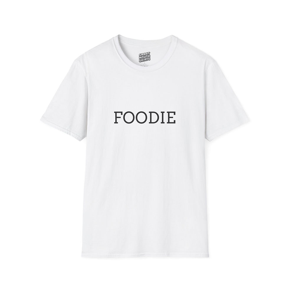 Thumbnail: Foodie T-Shirt front view shown in white