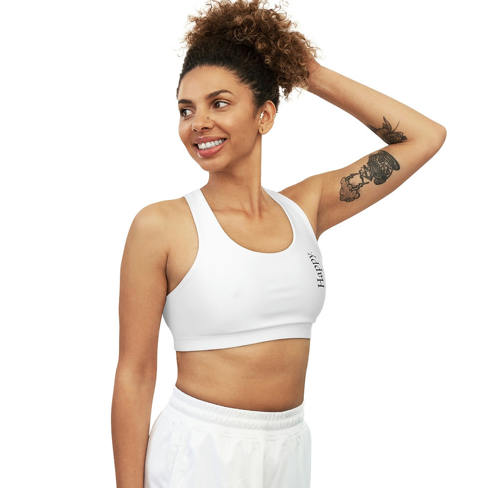 Thumbnail: Happy Sports Bra in White