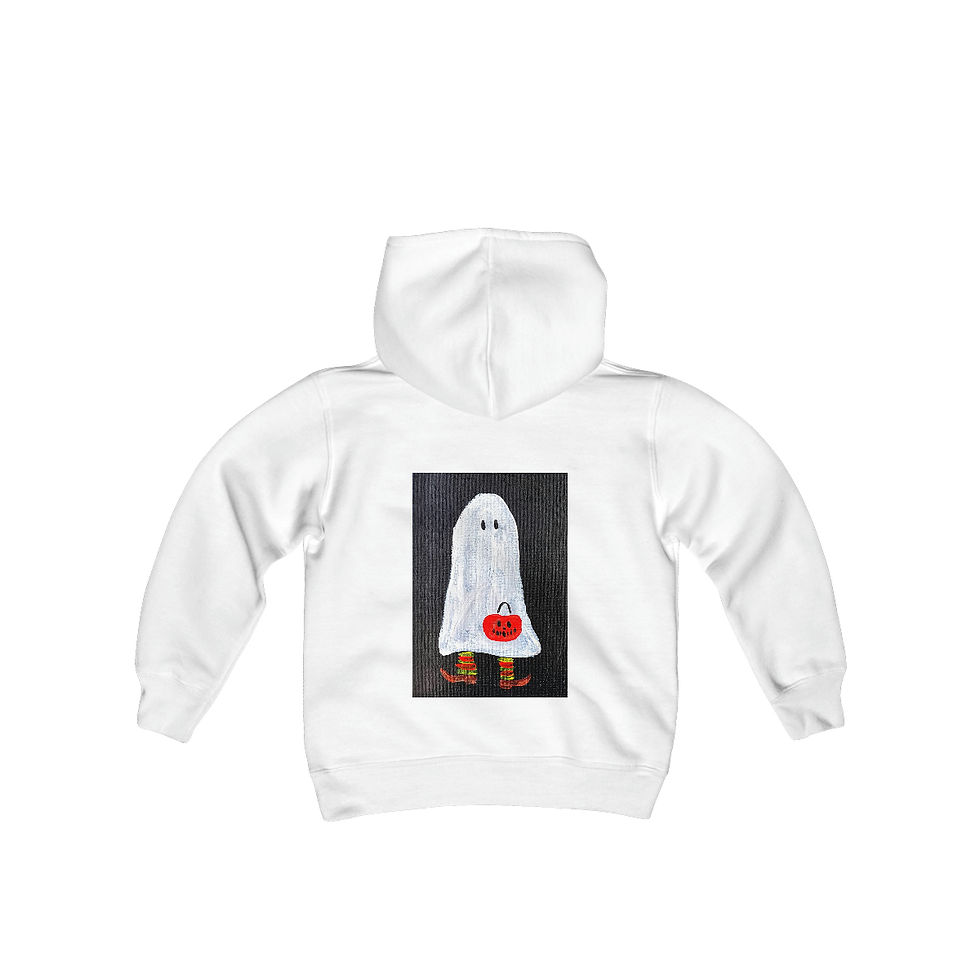 Thumbnail: Youth Boo! Ghost Halloween Hoodie