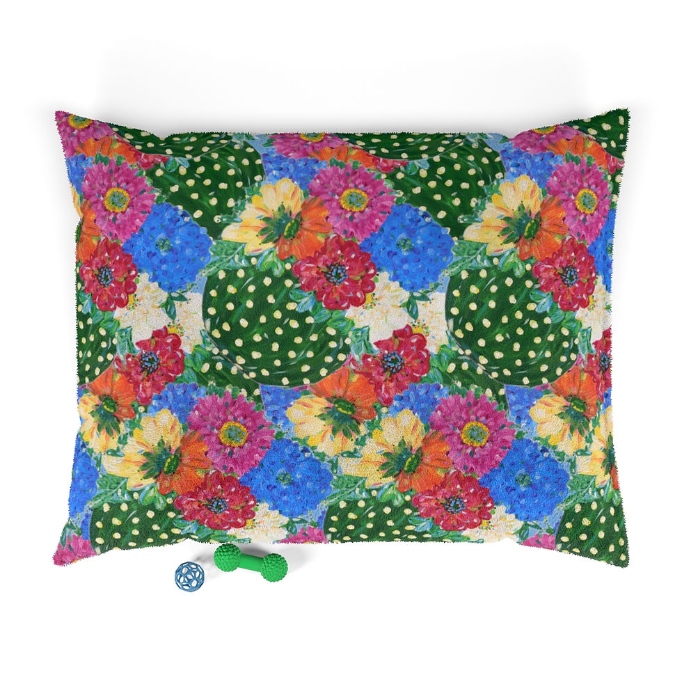 medium size Irish flowers dog bed