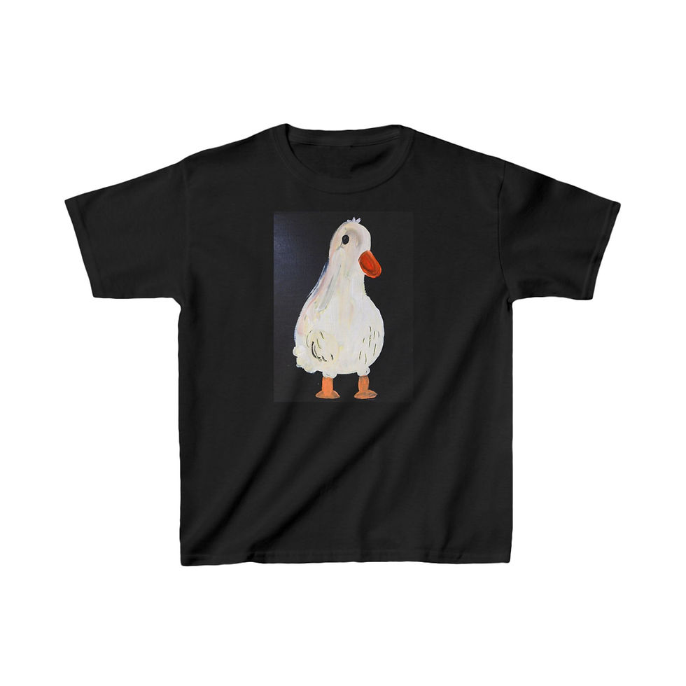 Youth Happy White Duck T-shirt