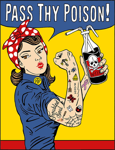 Artwork of PTP Tattooed Rosie the Riveter design