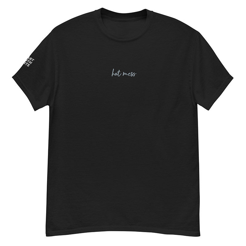Thumbnail: Hot Mess Smart T-shirt front view in black