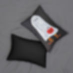 Ghost Trick-or-Treat Lumbar Pillow front and back view