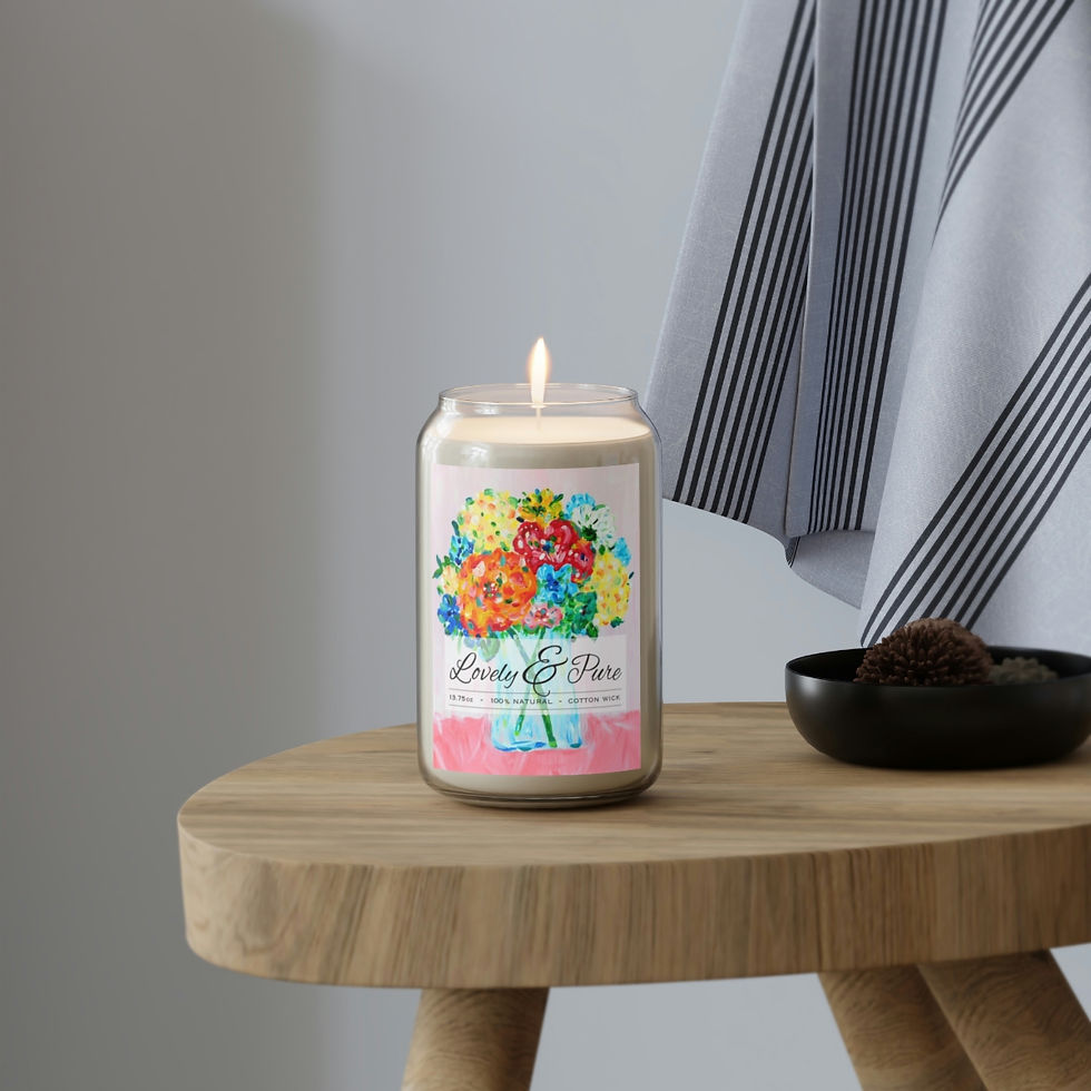 Thumbnail: Peonies on Pink, Lovely & Pure Scented Candles