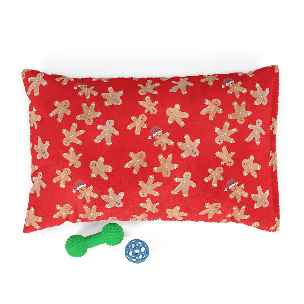 Thumbnail: Hidden Santa Gingerbread Man Holiday Pet Bed shown in the small size