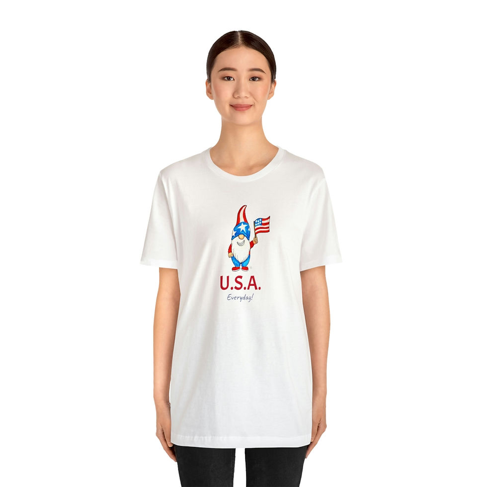 Thumbnail: Gnome U.S.A. Everyday American Flag T-Shirt