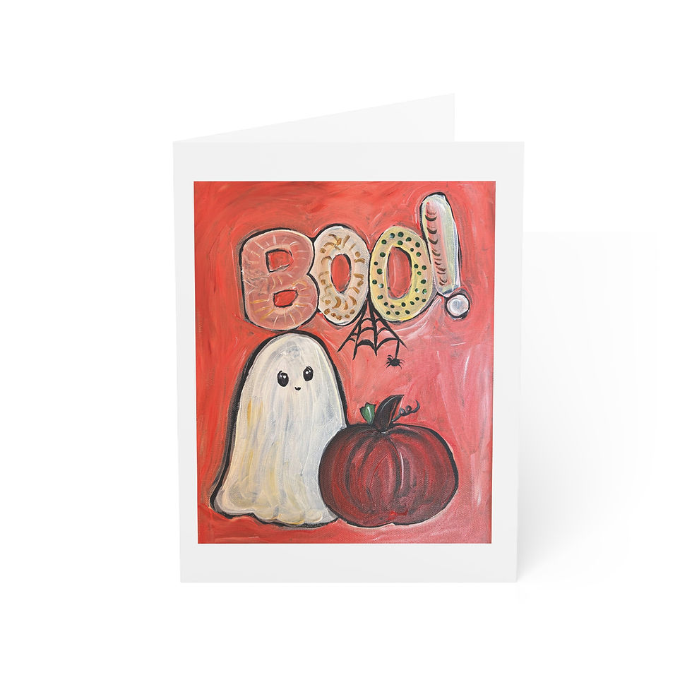 Little Ghost Boo Card front view