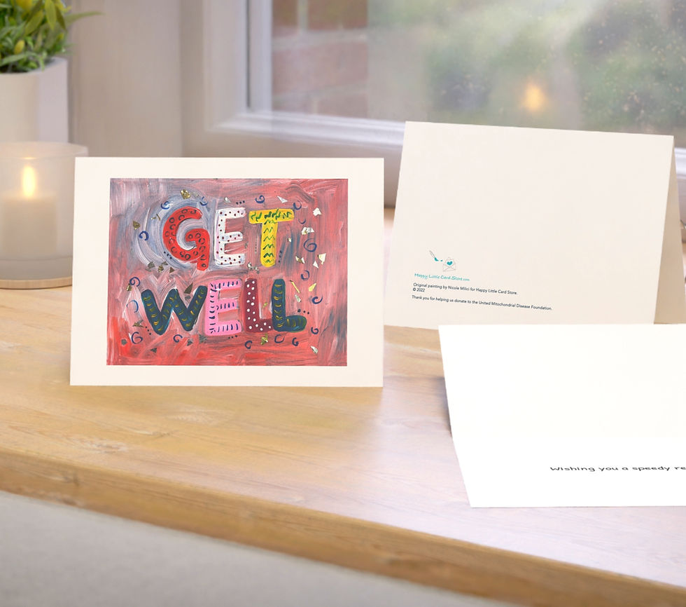 Thumbnail: Get Well Greeting Card shown on a desk in a home office