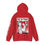 Thumbnail: PTP Plain Rosie the Riveter Hoodie back view shown in red