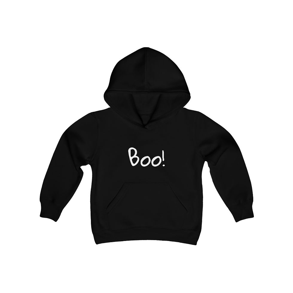 Thumbnail: Youth Boo! Ghost Halloween Hoodie