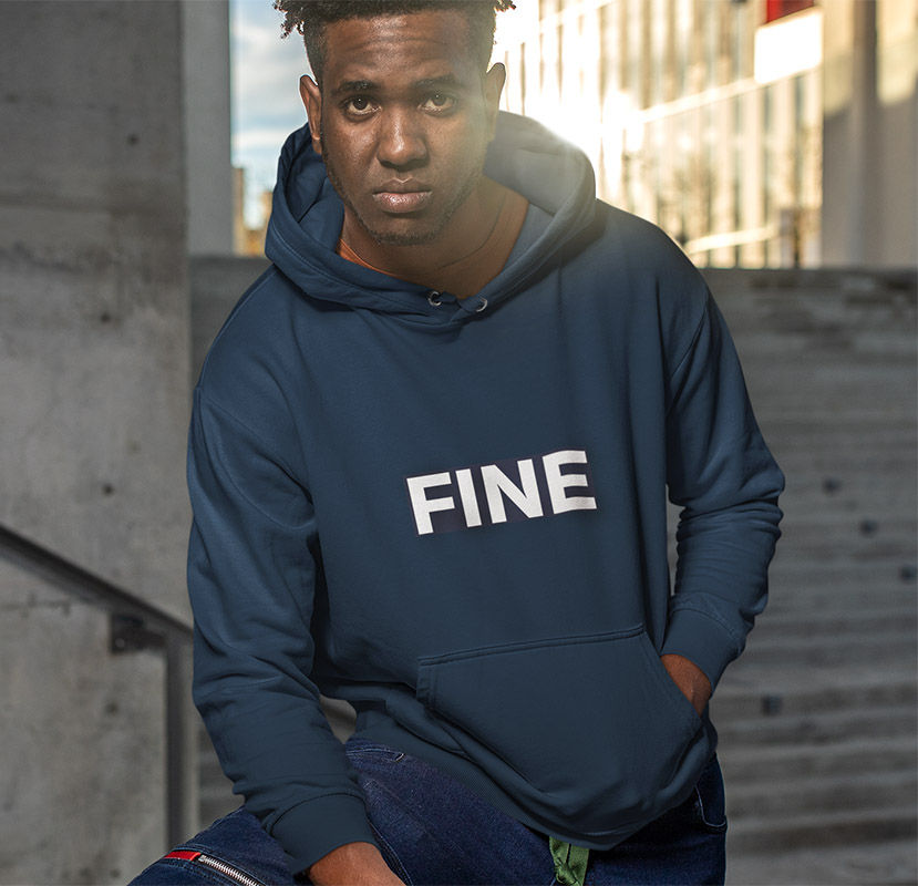 Thumbnail: Fine Hoodie on a handsome man athlete after playing sport