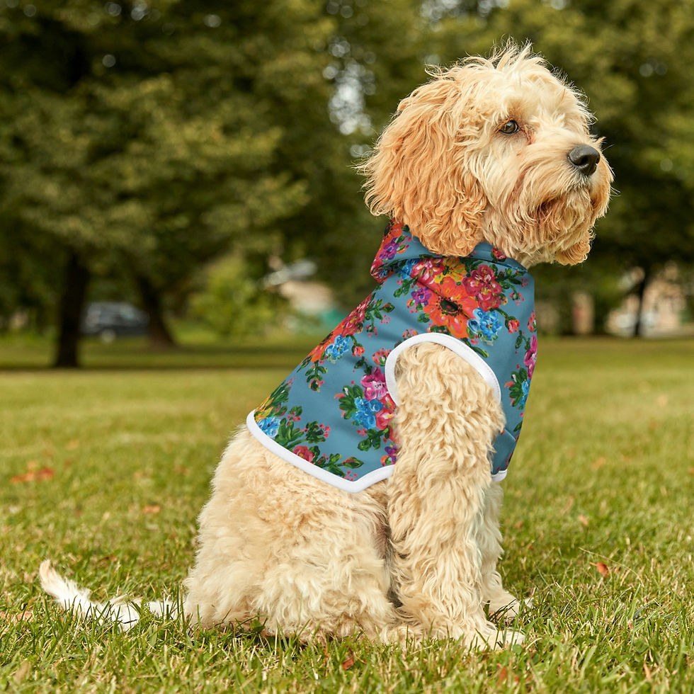 Thumbnail: Blue Flowers Pet Hoodie