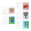 Thumbnail: Valentine's Day Greeting Cards front views laid out flat