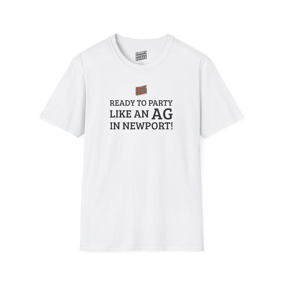 Ready to Party Like an AG in Newport T-Shirt in white