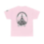 Thumbnail: ptp tattoo-inspired lighthouse t-shirt back view in pink