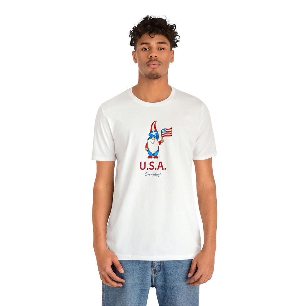 Thumbnail: Gnome U.S.A. Everyday American Flag T-Shirt
