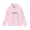 Thumbnail: VOTE Hoodie front view shown in pink