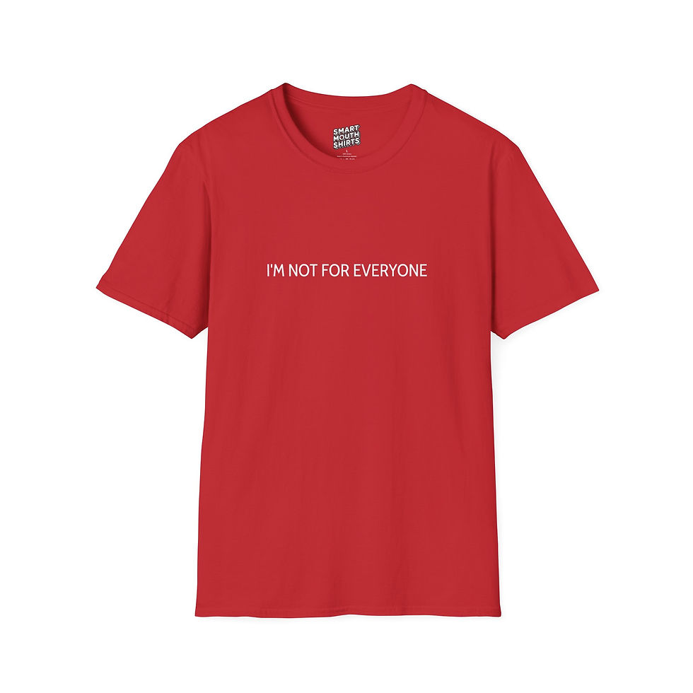 Thumbnail: I'm Not For Everyone T-Shirt front view in red