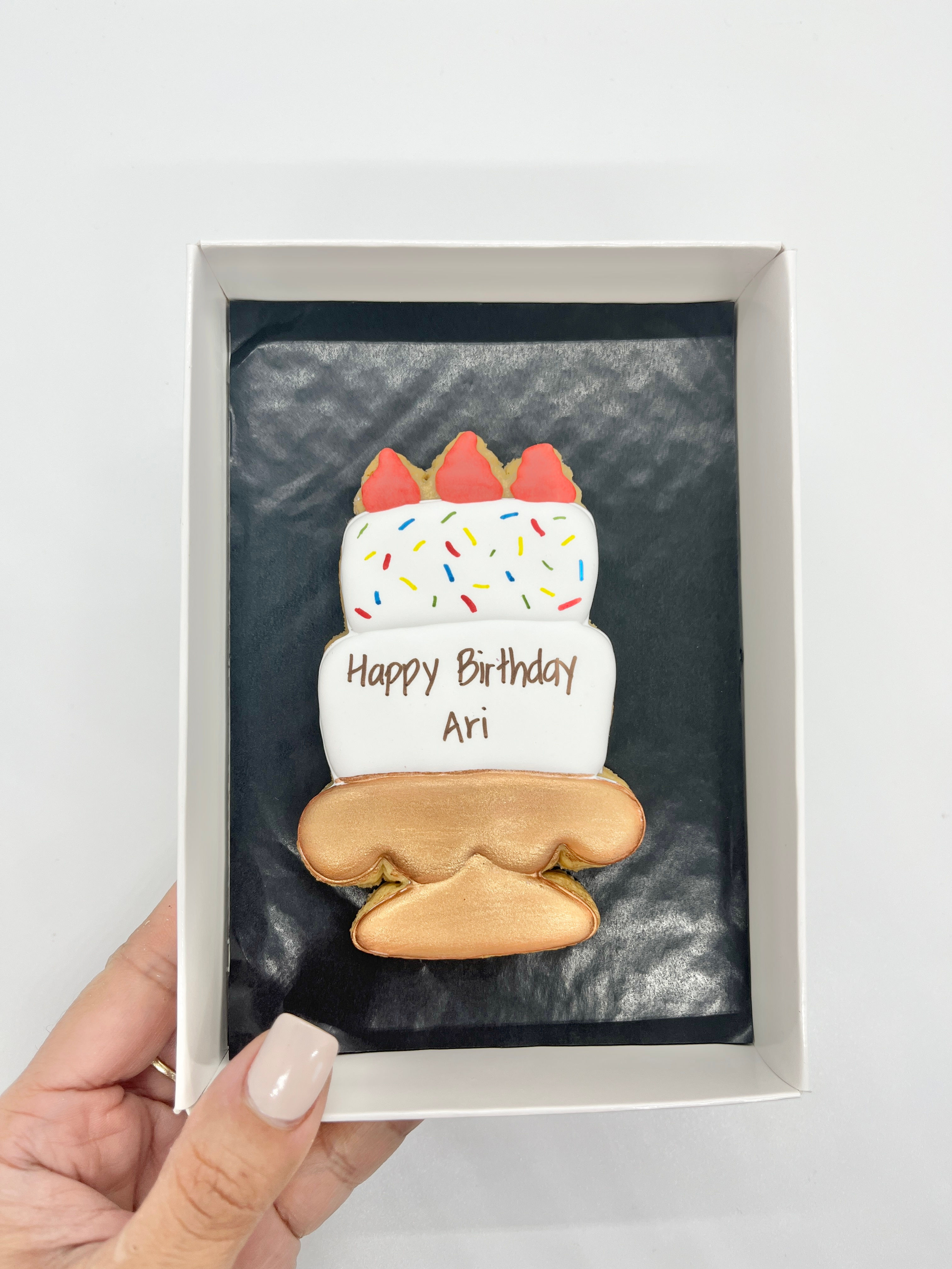 Personalised Large Birthday Cake Cookie