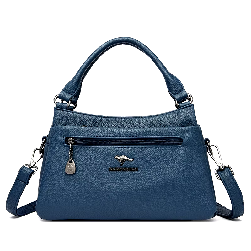 Thumbnail: Luxury 100% Top Layer Cowhide Handbag Solid Color Designer Brand Women'S Crossbo