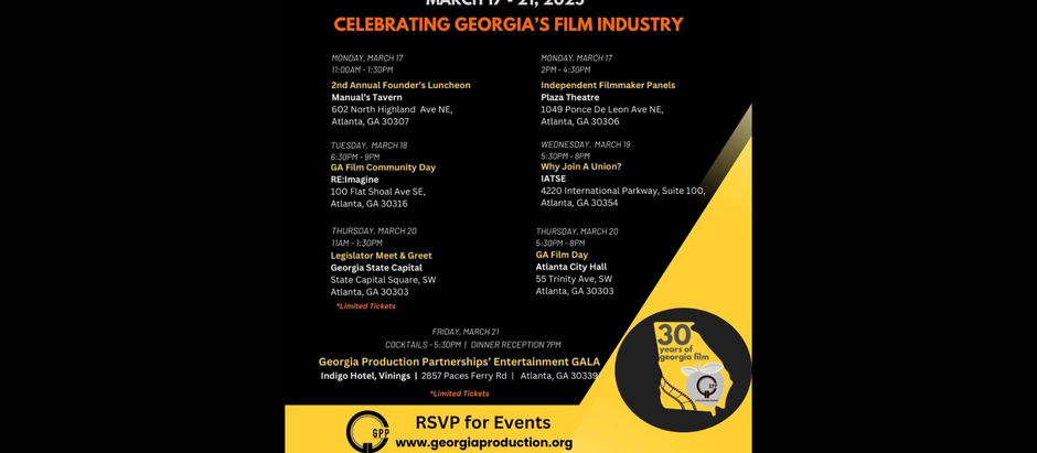 We are days away from GA Film Week!