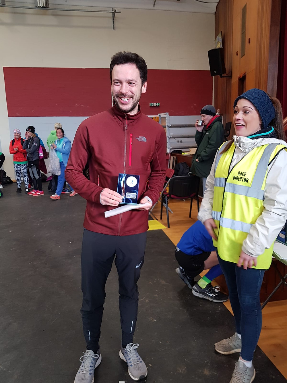 Matt collects his third place trophy