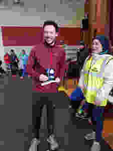 Matt collects his third place trophy