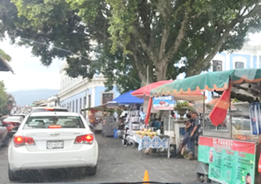 Puestos en el arroyo vial