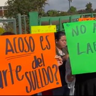 Protesta en la prepa "Joaquín Ramírez Cabañas" por presunto acoso laboral