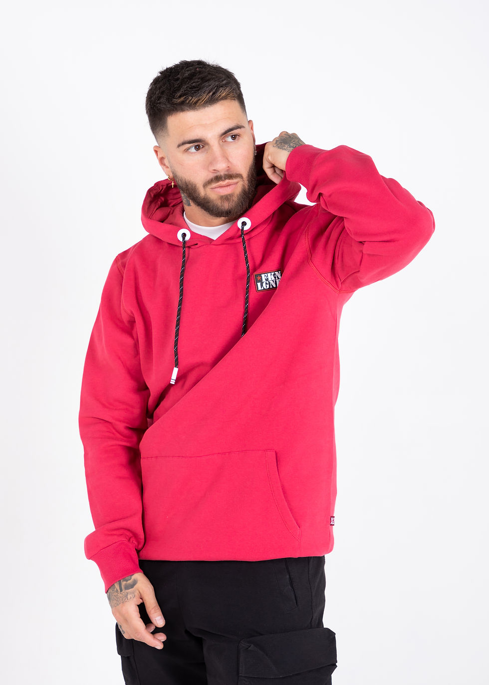 Miniatura: HOODIE - BREAST LOGO - CRIMSON