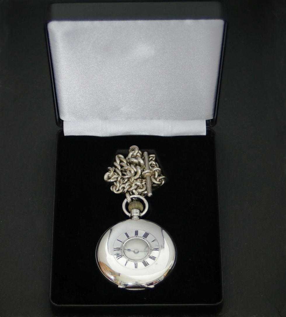 Thumbnail: Victorian Sterling Silver Waltham Model 1888 Half Hunter Pocket Watch