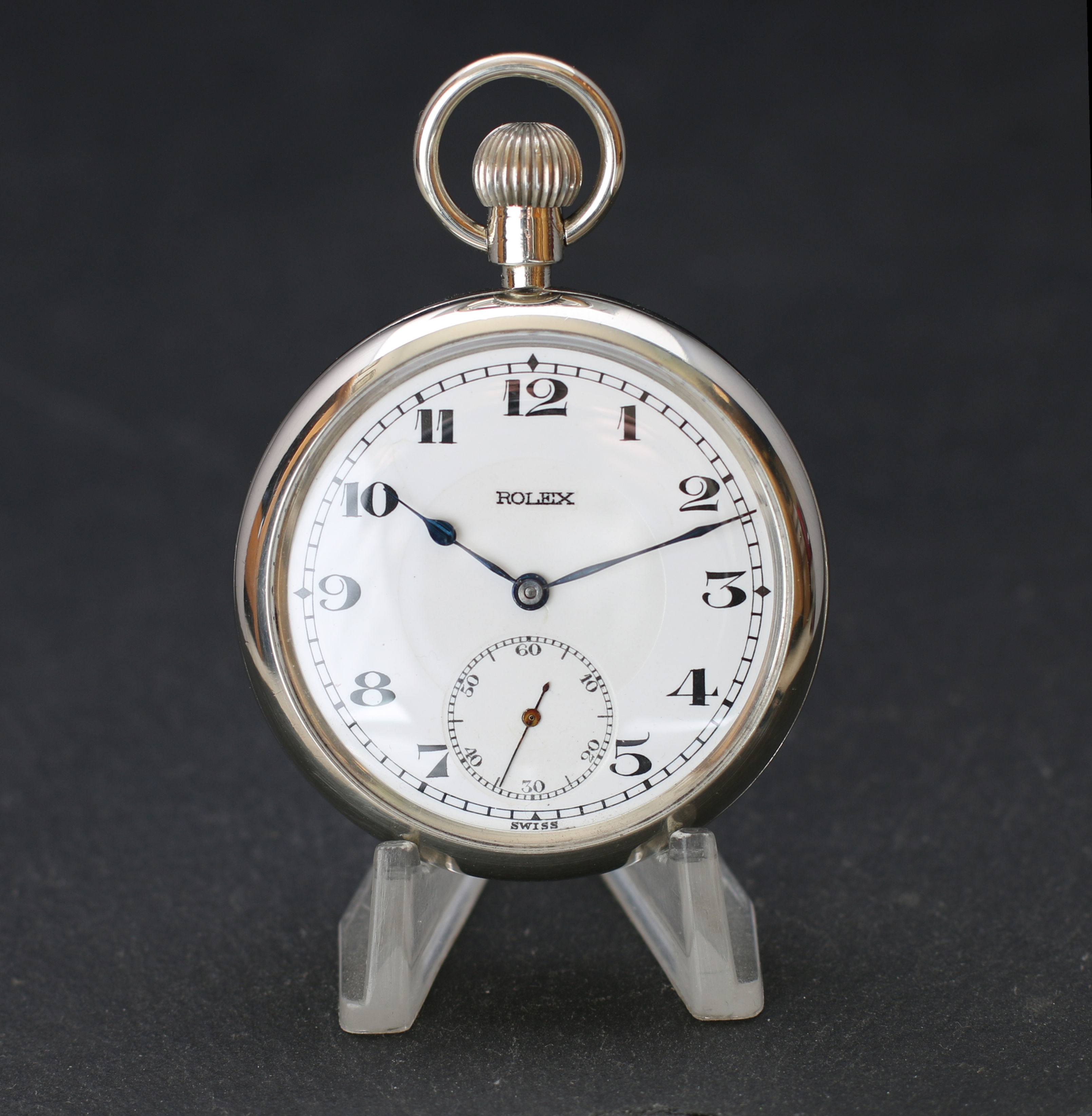 Rolex 1940's Pocket Watch Solid Nickel Case
