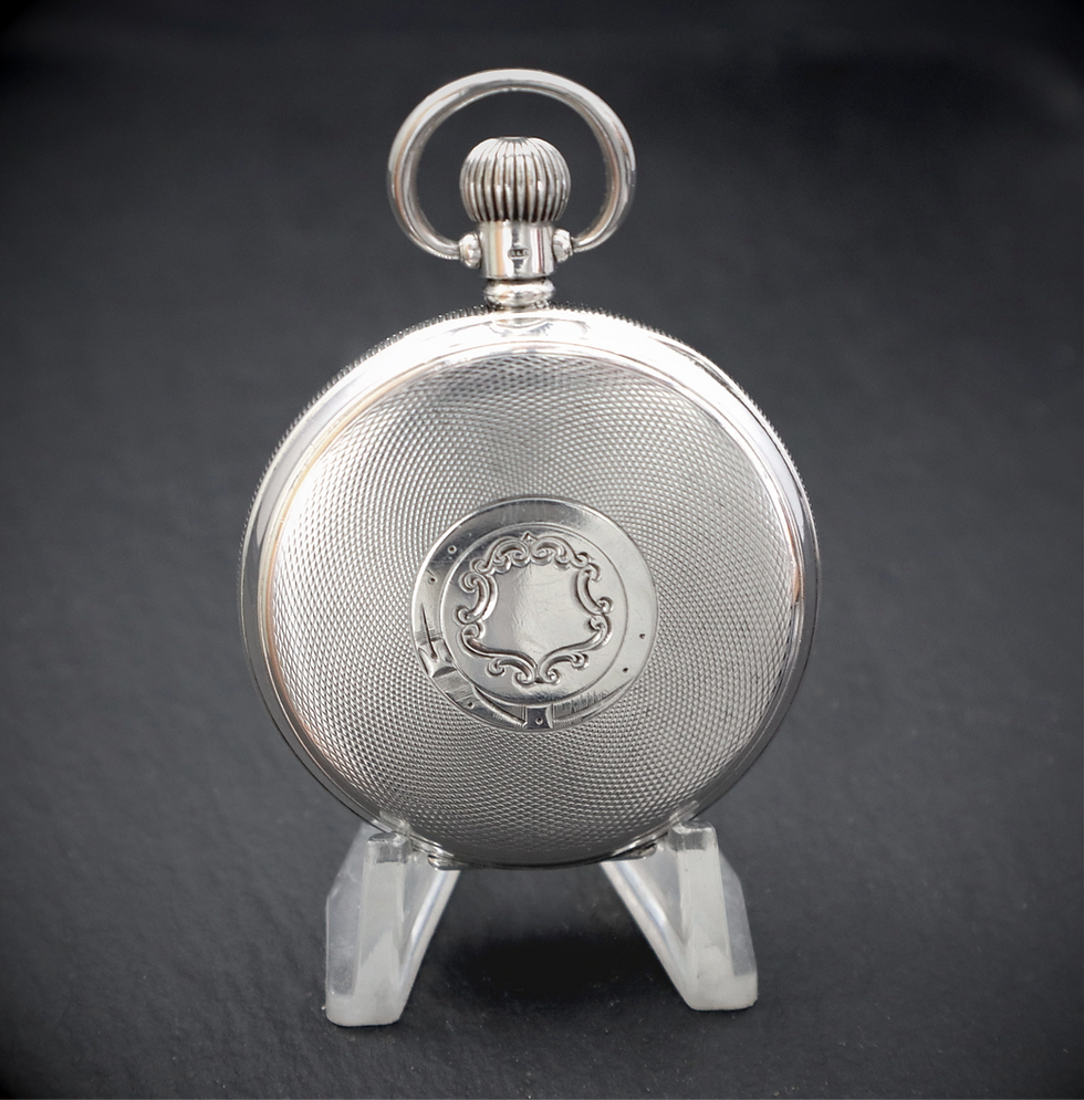 Thumbnail: Waltham 23 Jewel Vanguard Wind Indicator Sterling Silver Pocket Watch