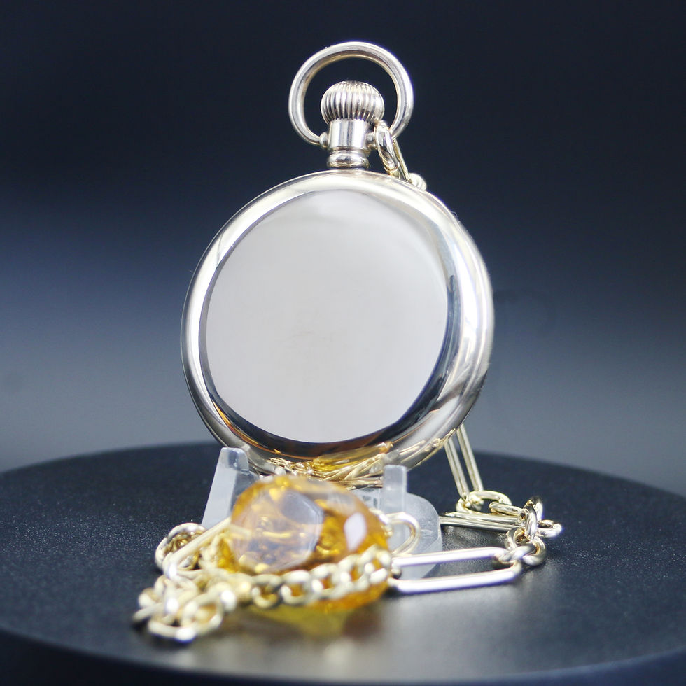 Thumbnail: Antique Waltham 17J  Gold Filled Full Hunter Pocket Watch with Chain